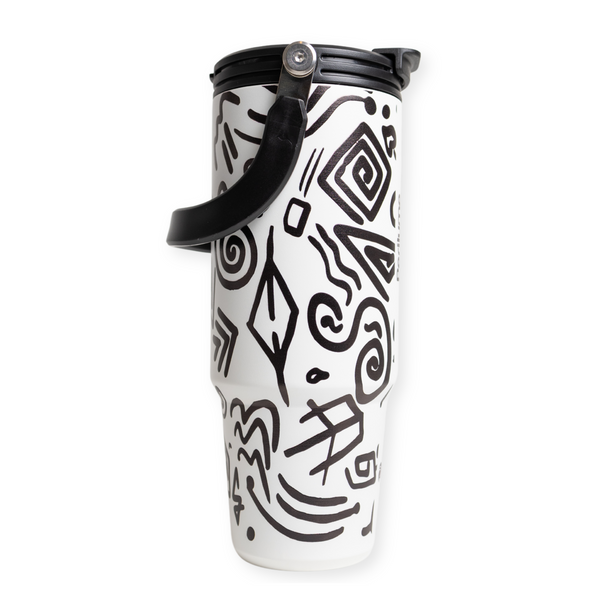 Spark Pattern Flip Straw Lid Chug and Sip Tumbler | 40 OZ