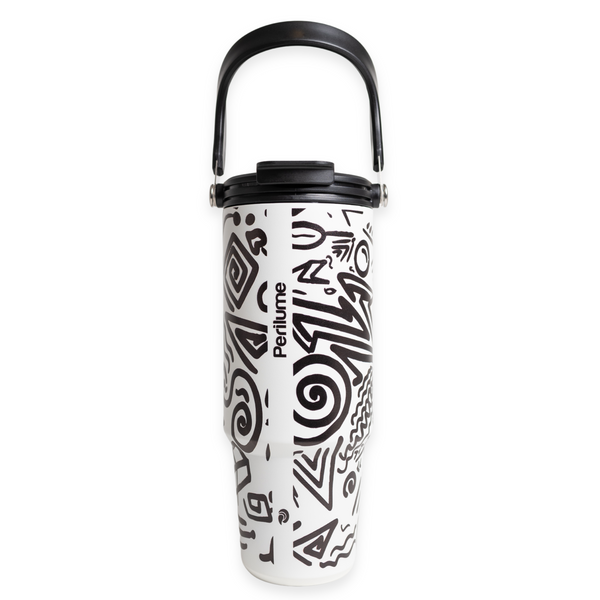 Spark Pattern Flip Straw Lid Chug and Sip Tumbler | 40 OZ