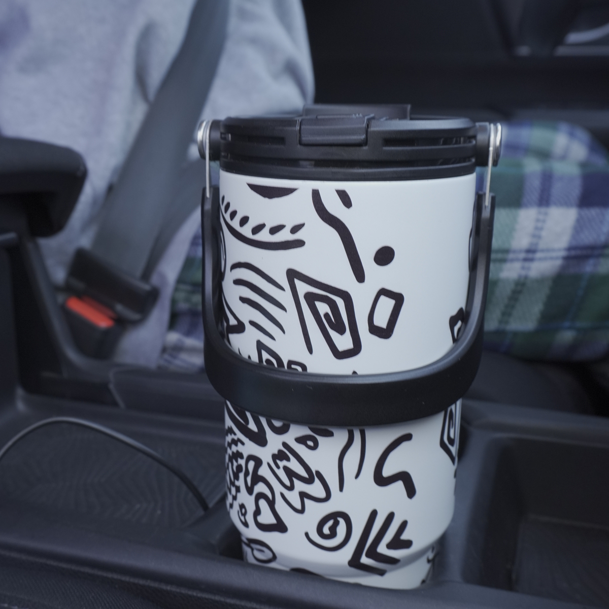 Spark Pattern Flip Straw Lid Chug and Sip Tumbler | 40 OZ